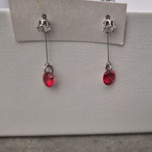 Elegant Red Drop Earrings
